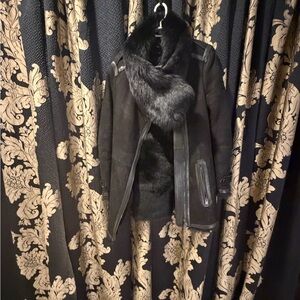 Burberry London Black Shearling & Fur Jacket- USA 4 ( similar to “TOLLADINE”)